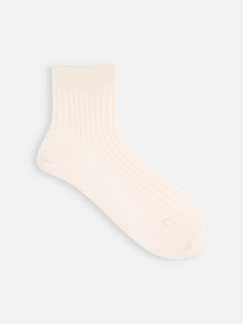 100% Cotton Ribbed Ankle Socks