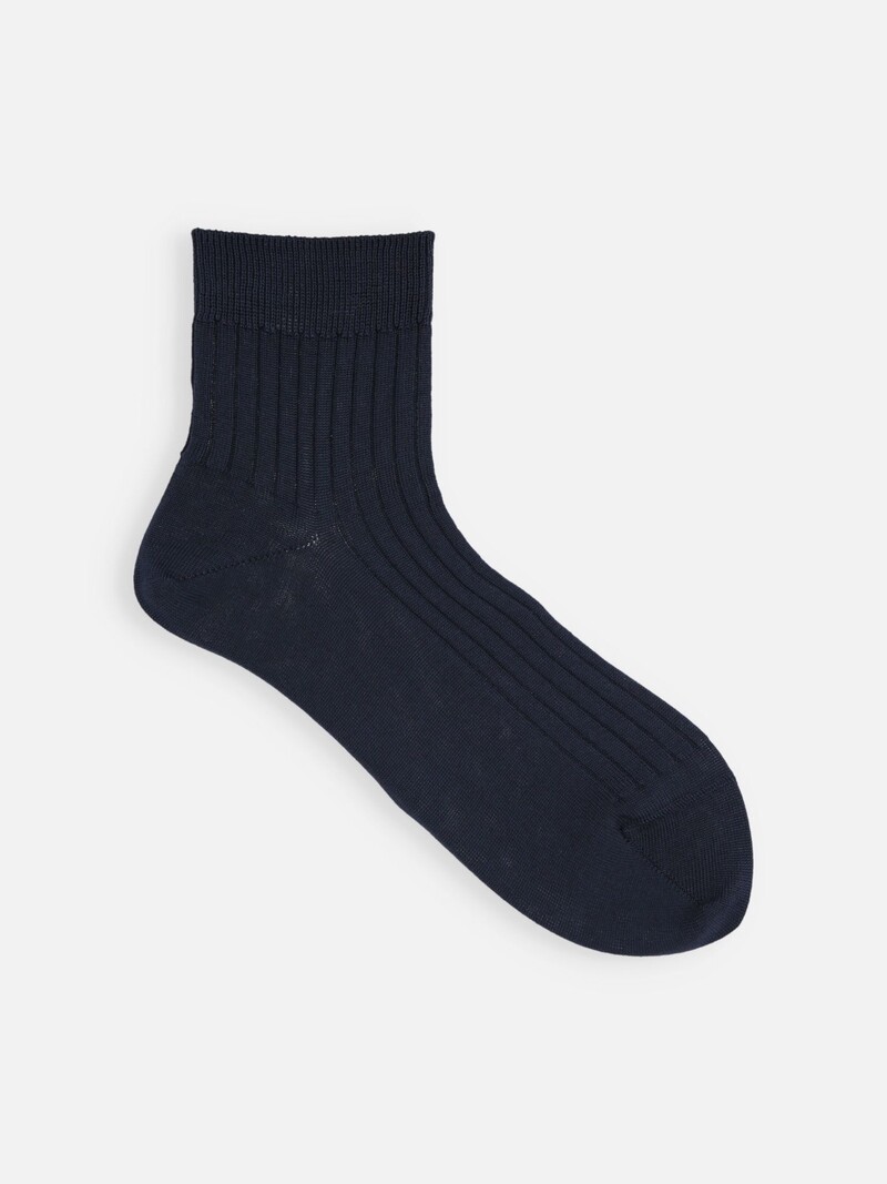 100% Cotton Ribbed Ankle Socks