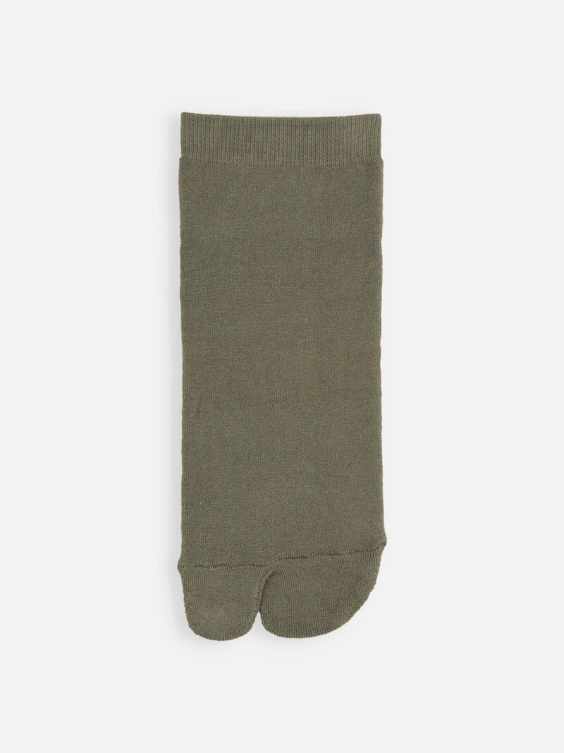 Plain Tabi Pile Trainer Socks L