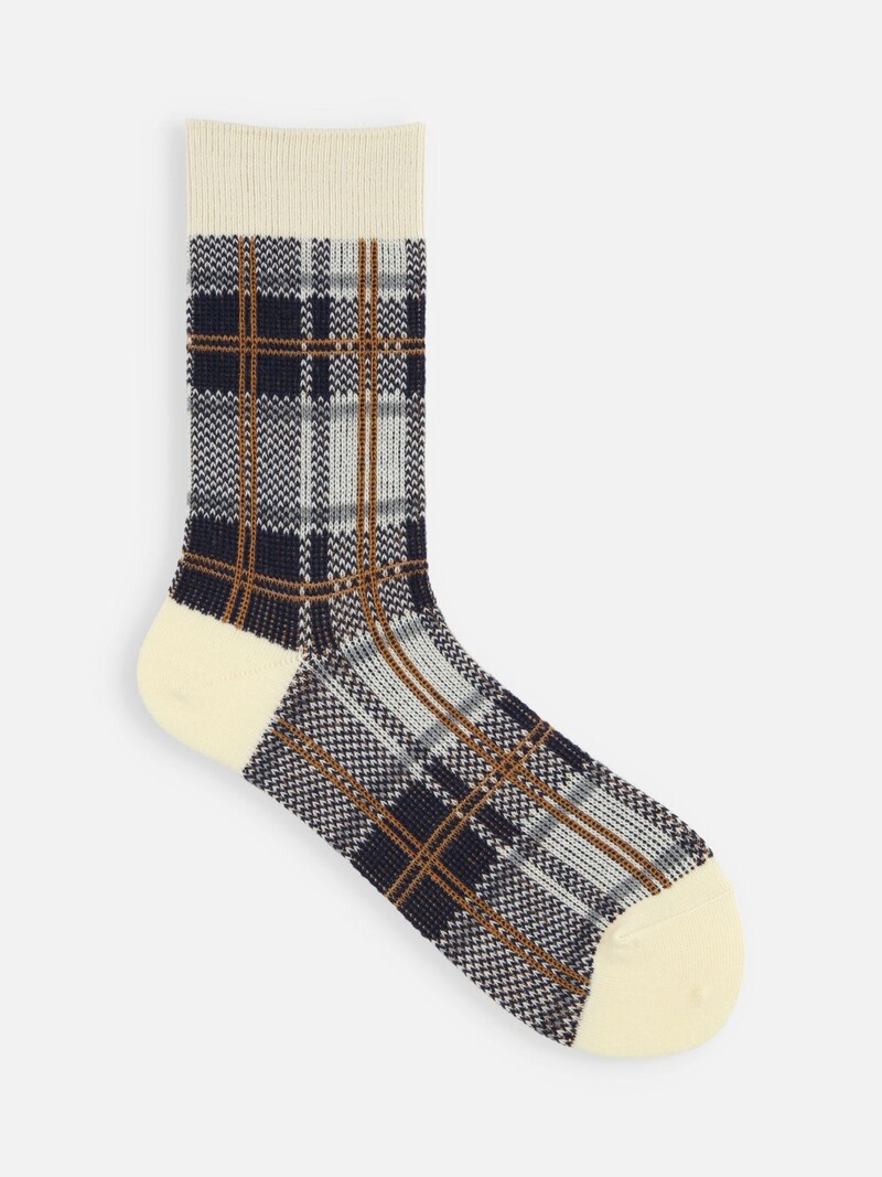 Jacquard-Crew-Socken mit Tartan-Karomuster