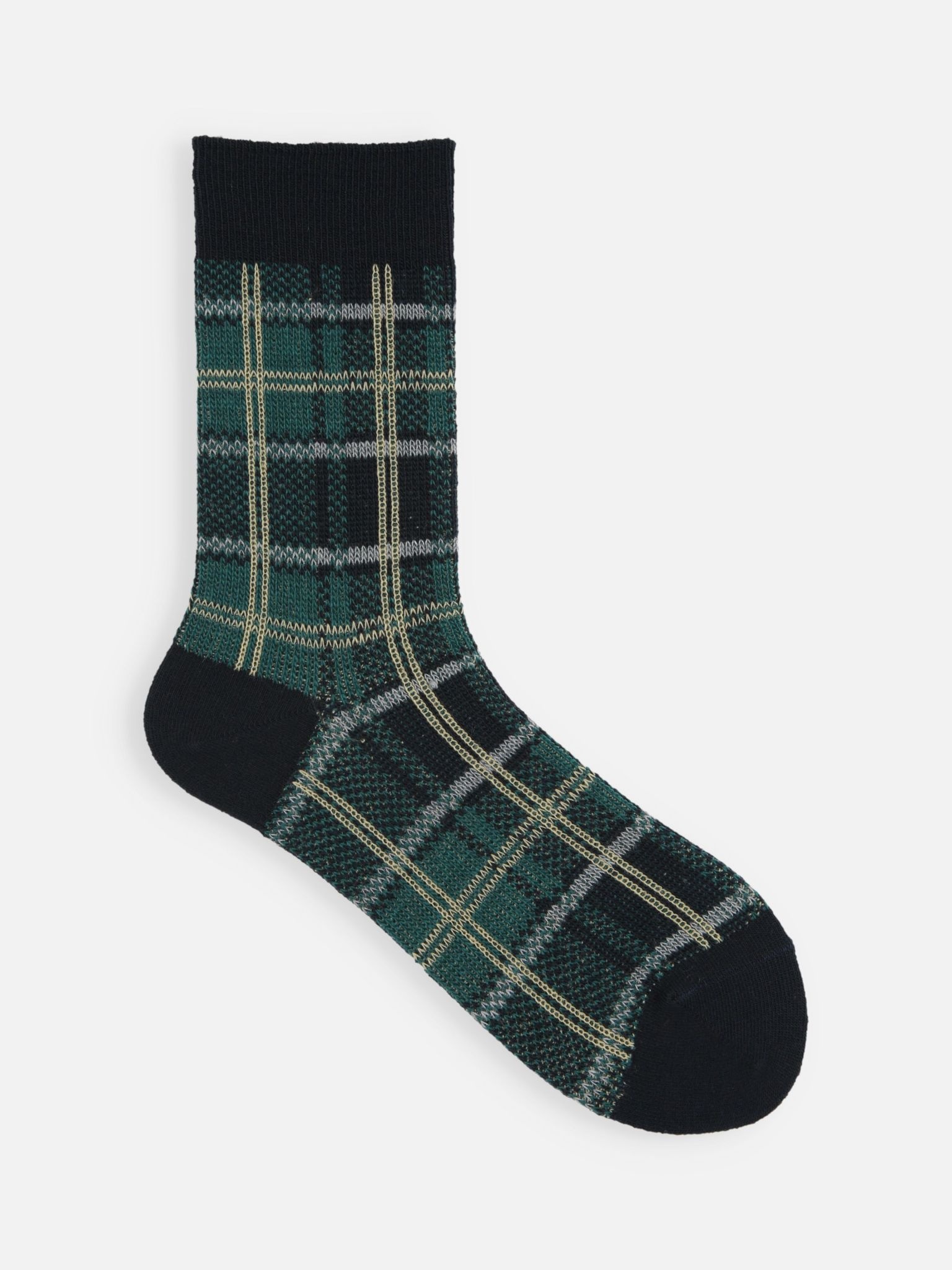Mi chaussette laine jacquard carreaux Tartan TABIO E SHOP Paris