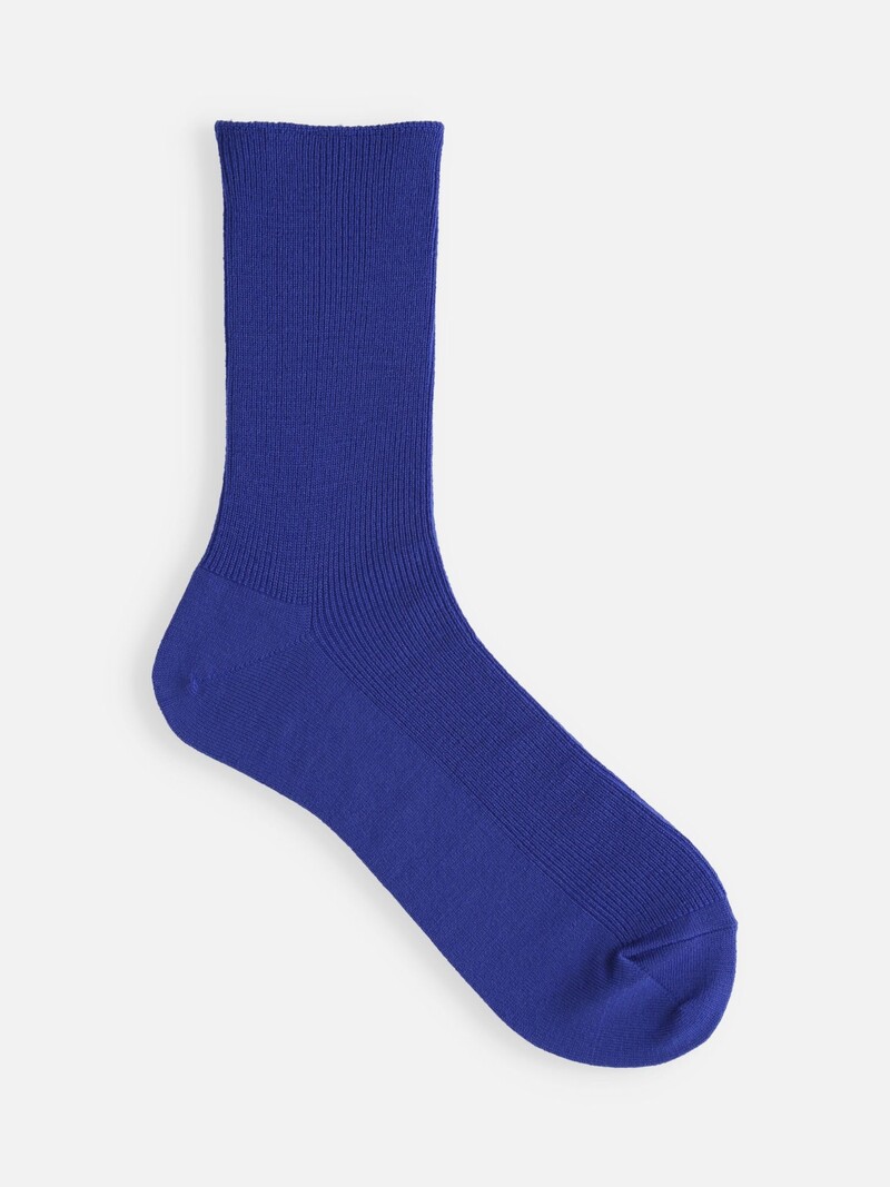 Ultra Fine Merino Wool Ribbed Crew Socks