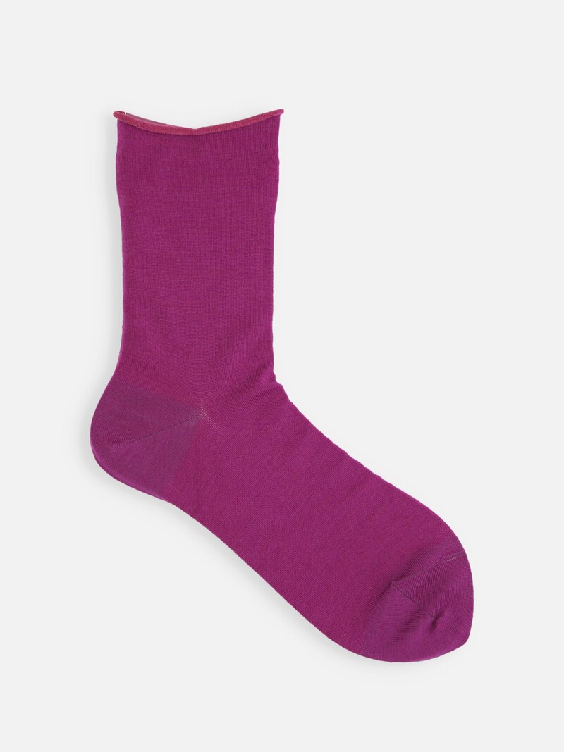 Premium Finest Merino Roll Top Low Crew Socks