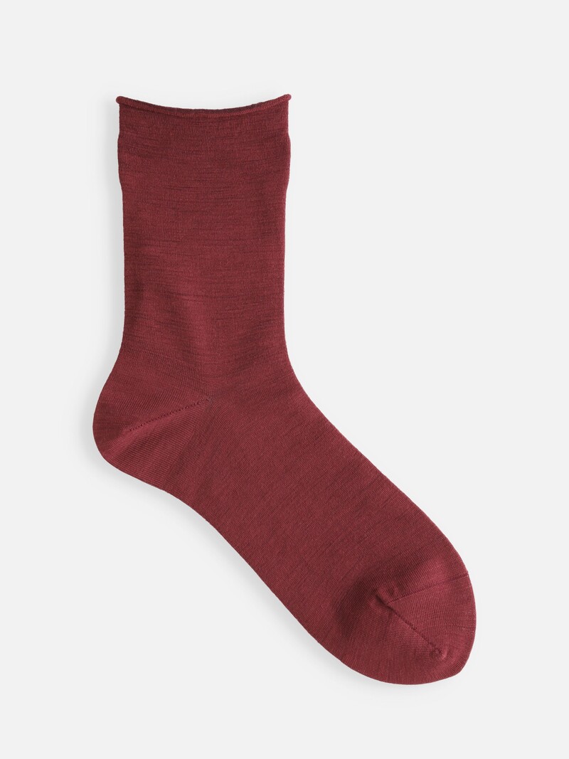 Premium Finest Merino Roll Top Low Crew Socks