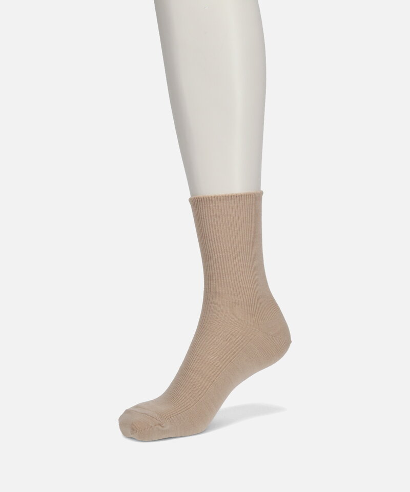 Merino Wool Crew Sock - White