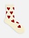 Wool Mixed Heart Low Crew Socks