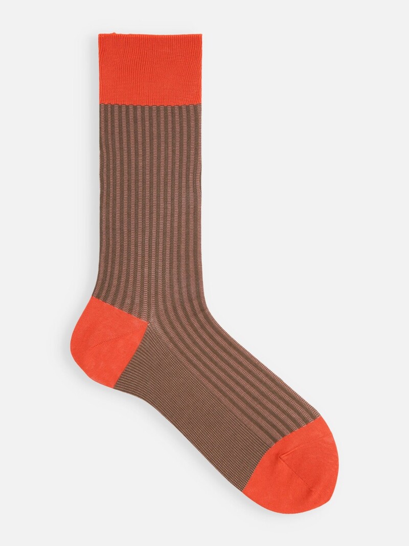 Jacquard Stripe Crew Socks M