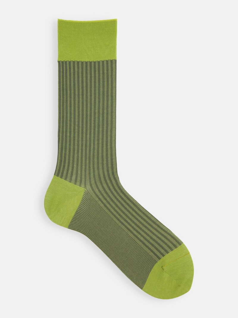 Jacquard Stripe Crew Socks M