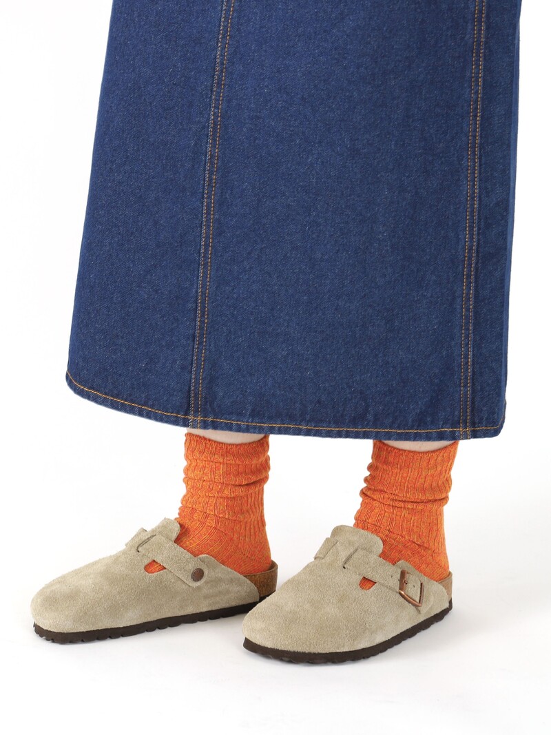 Heathered Twisted Yarn Crew Socks