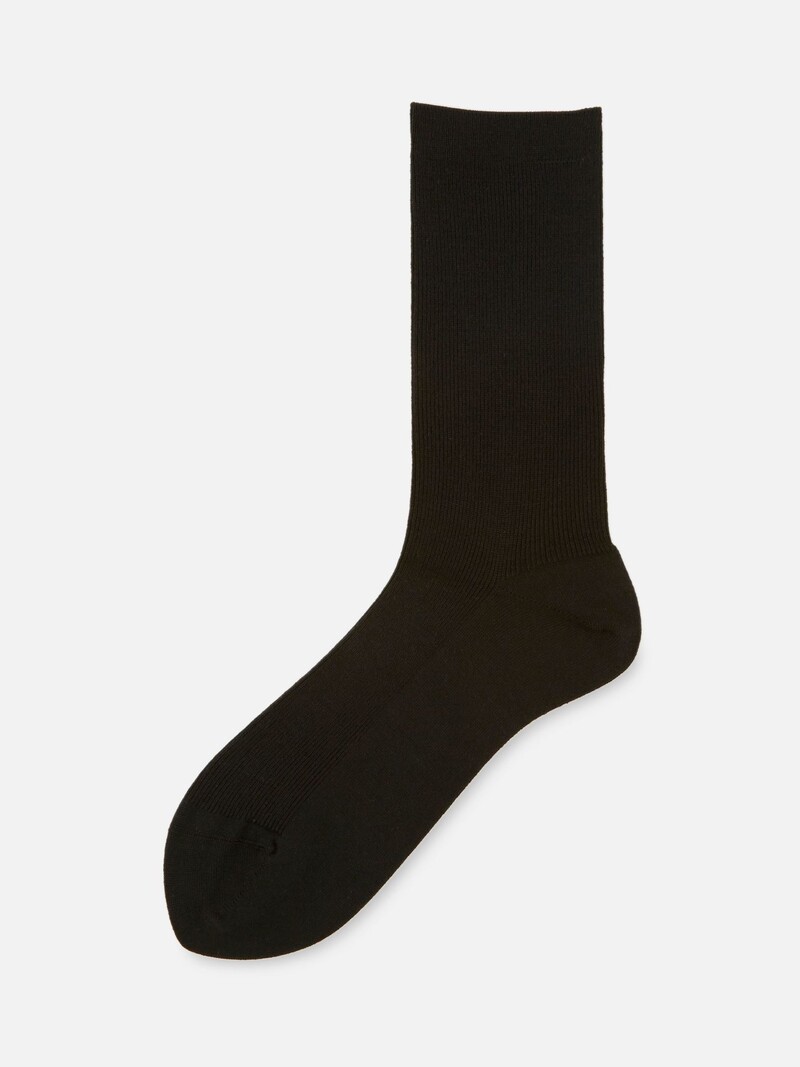 Luxe Merino Wool Ribbed Crew Socks