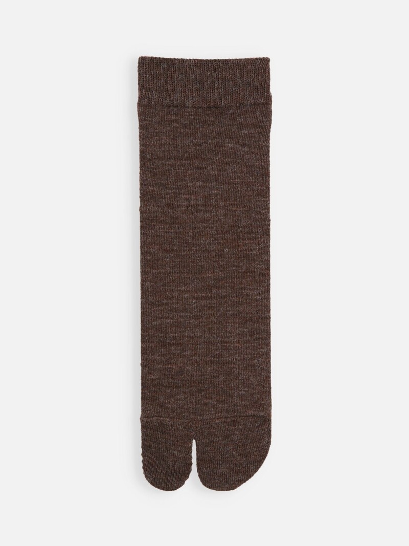 Einfarbige kurze Socken aus Merinowolle