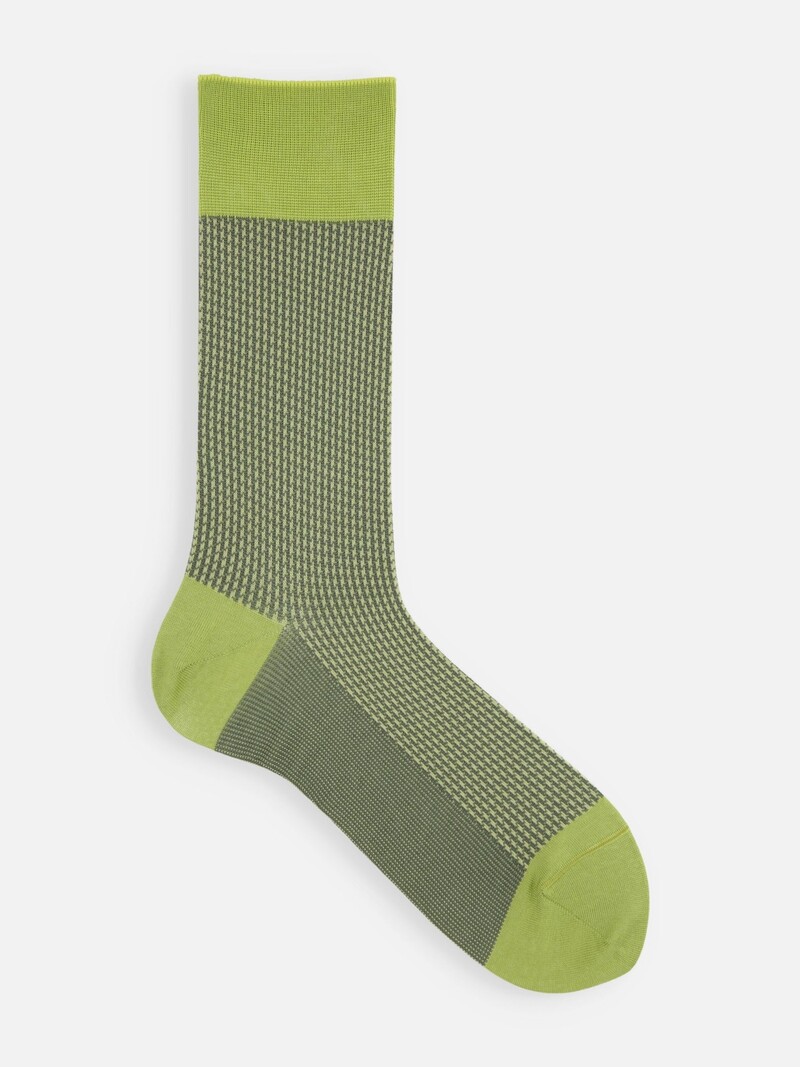 Jacquard-Hahnentritt-Crew-Socken L