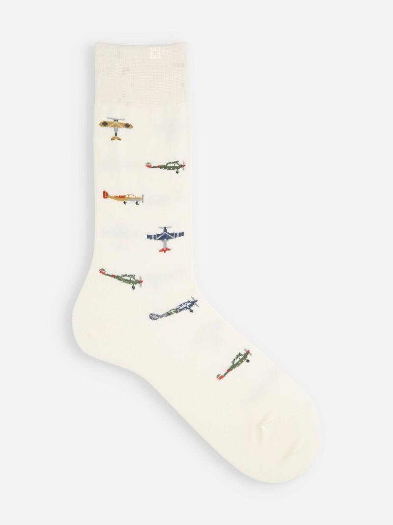 Crew-Socken mit Flugzeugmuster M