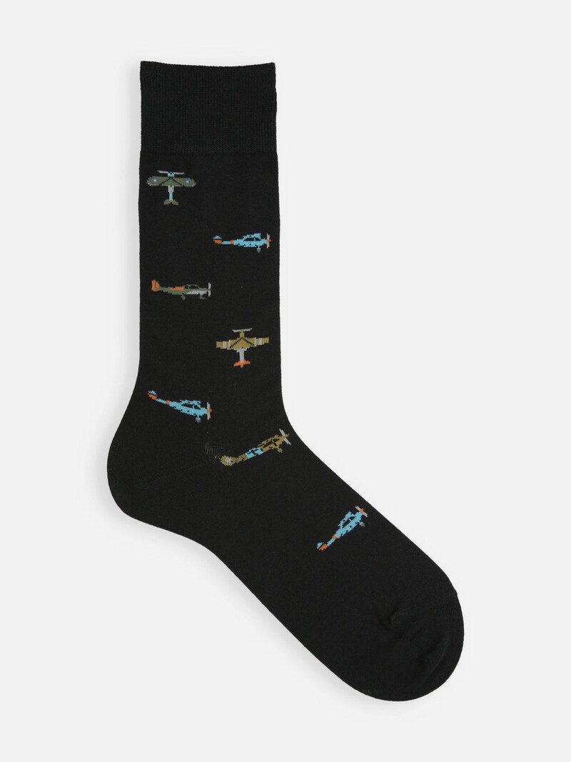 Crew-Socken mit Flugzeugmuster M