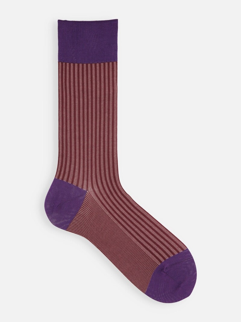 Calcetines de media pantorrilla de jacquard con rayas verticales L