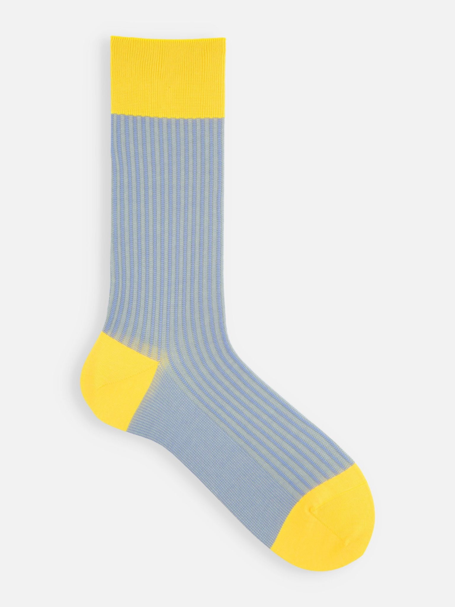 Meias jacquard de cano médio com listras verticais L