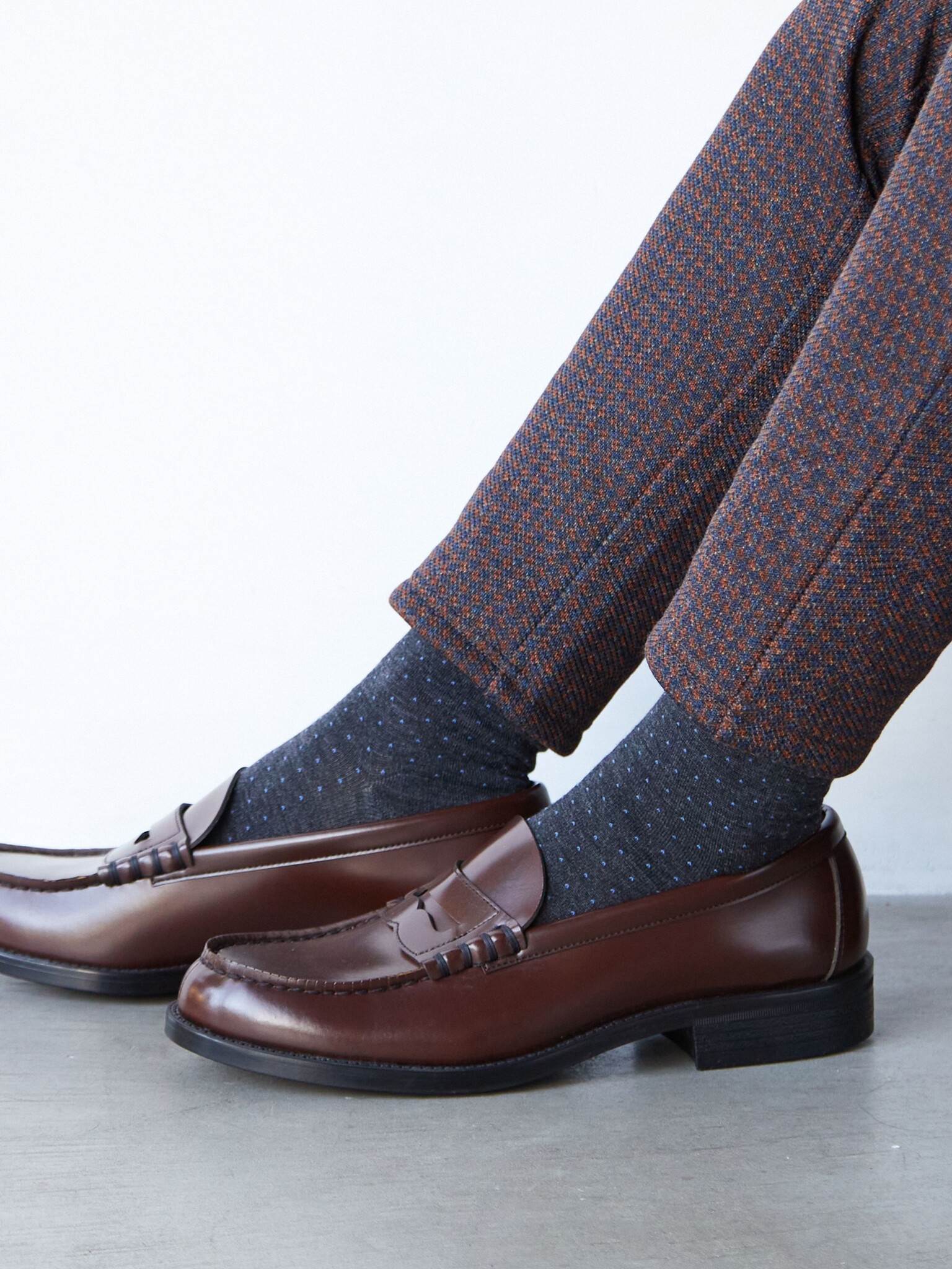 Mi-chaussette pois laine Mérinos M