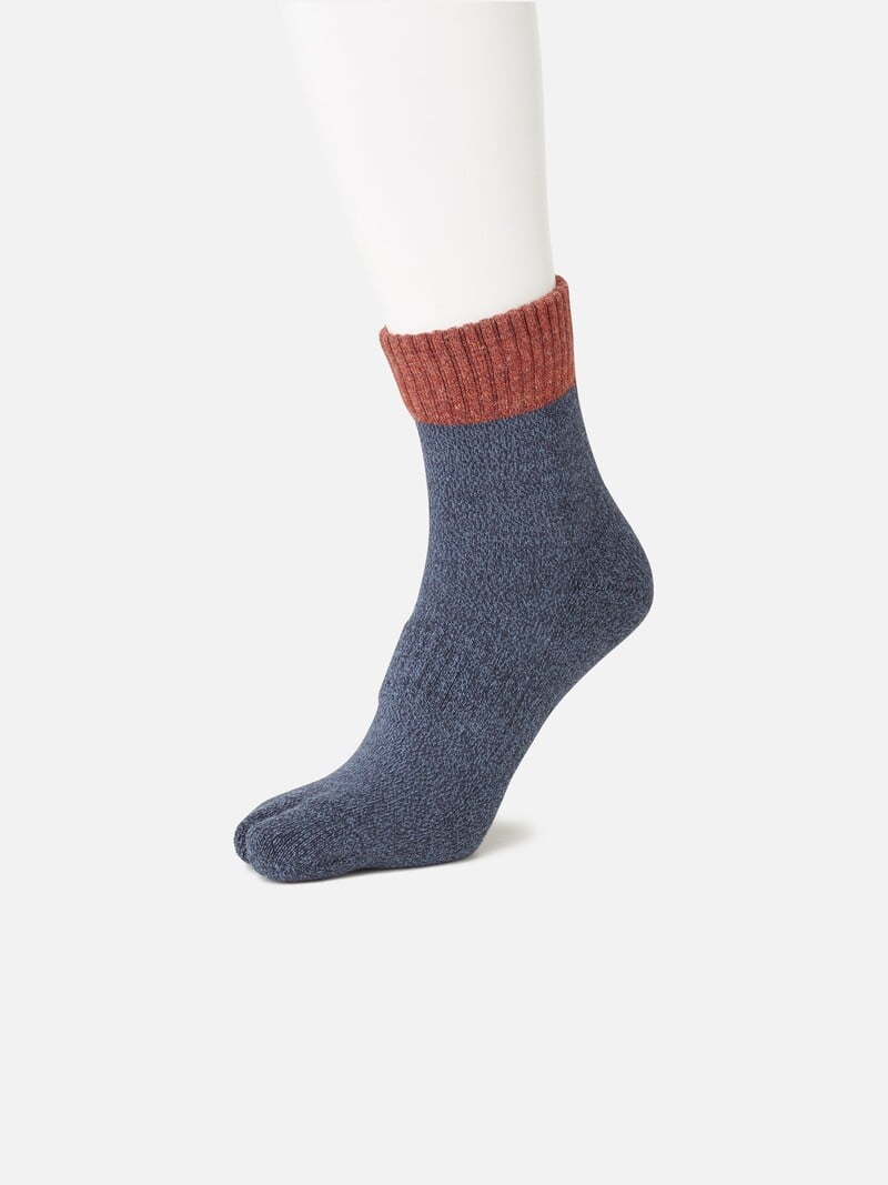 Wave Turn Down Short Tabi Socks L