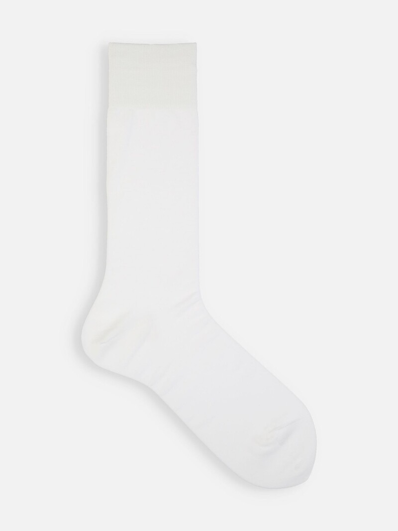 Supima Cotton Plain Mid-Calf Socks S