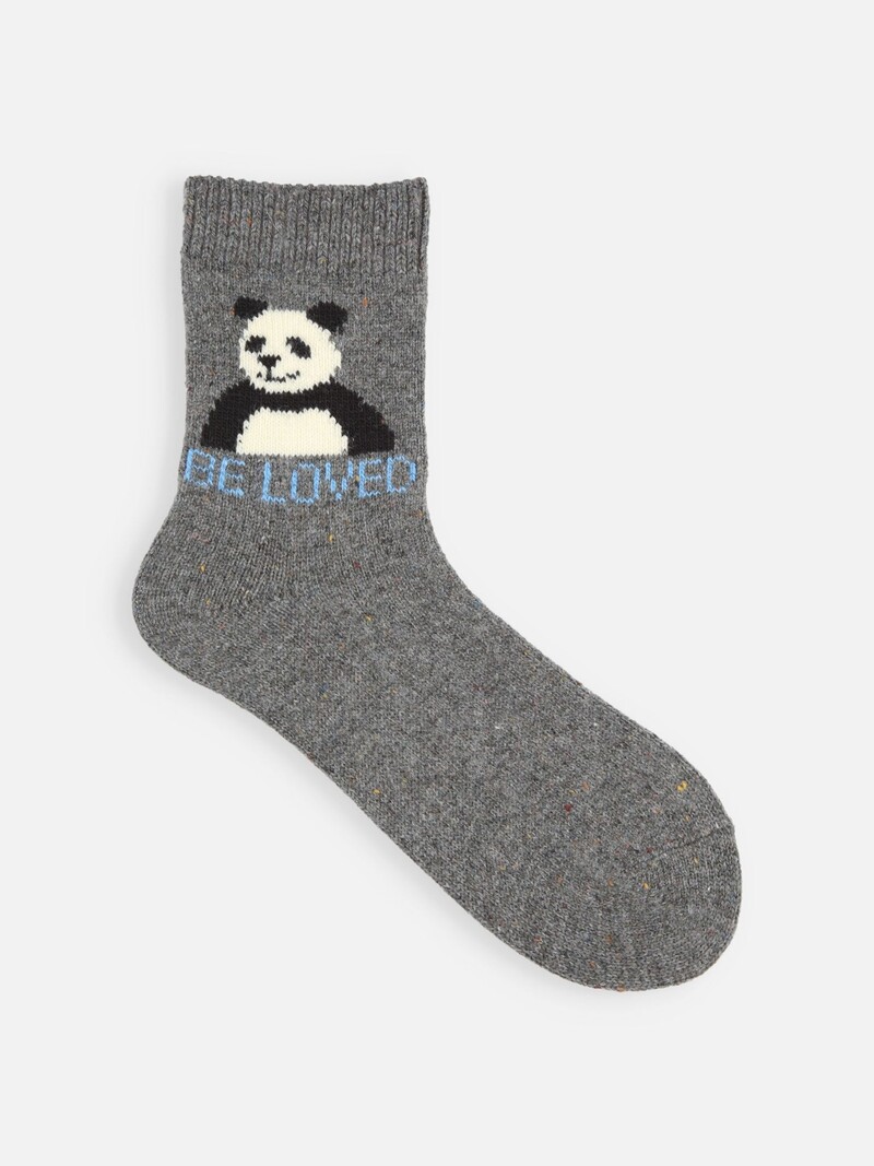 Socquette laine motif Panda