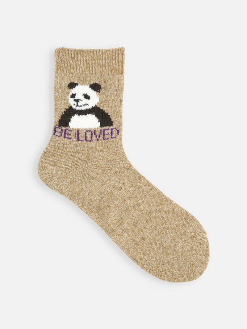 Socquette laine motif Panda