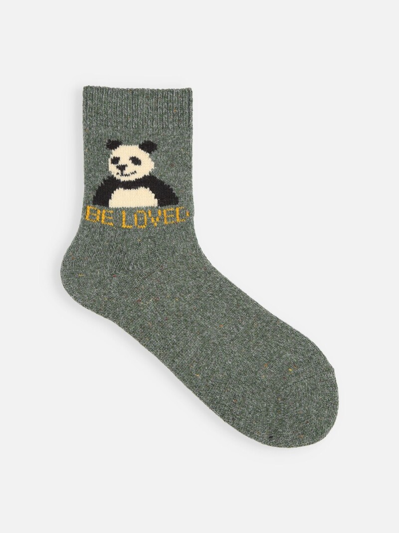 Socquette laine motif Panda