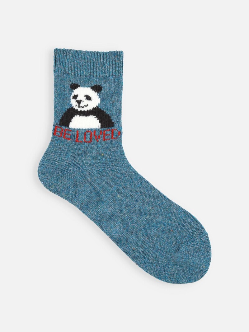 Socquette laine motif Panda