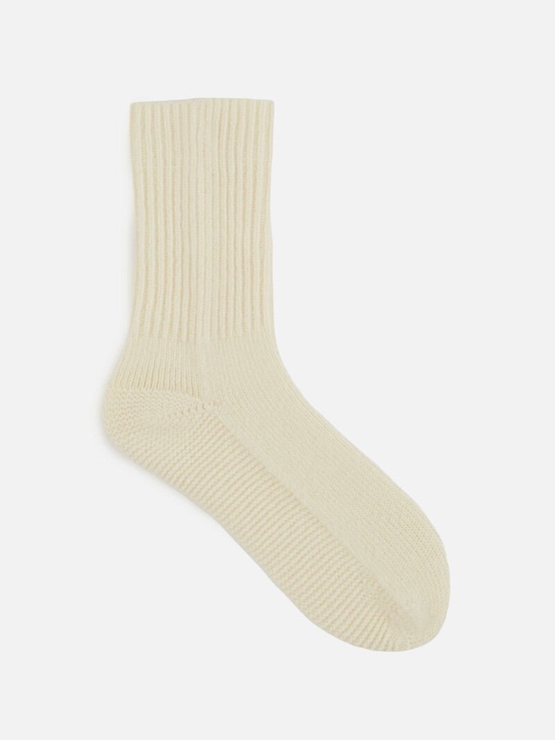 Bed Socks laine d'agneau côtes 1x1 Wholegarment