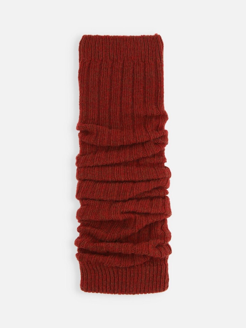 Scaldamuscoli in lambswool a coste 4x2 54cm