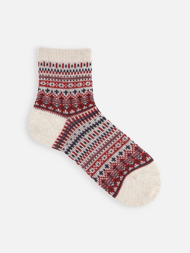 Calcetín Fair Isle en jacquard de lana M