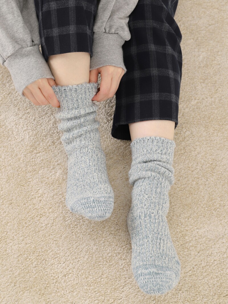 Heathered Rib Crew Socken aus Merinowolle