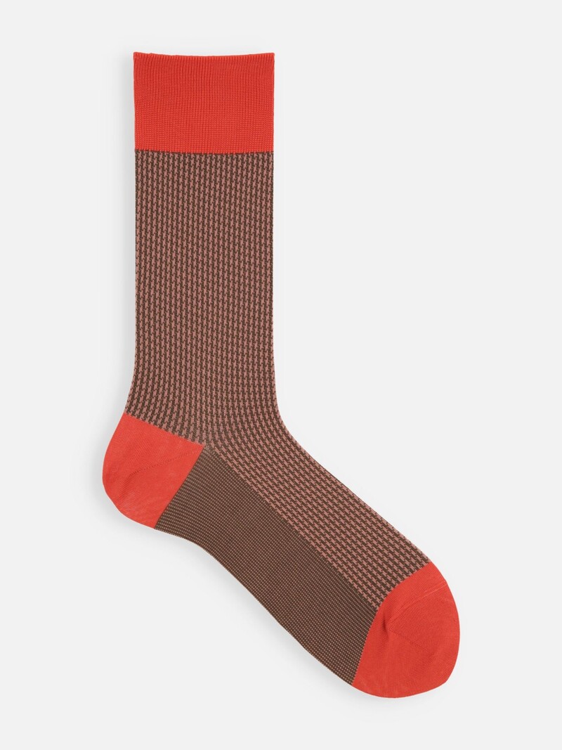 Jacquard Houndstooth Crew Socken M