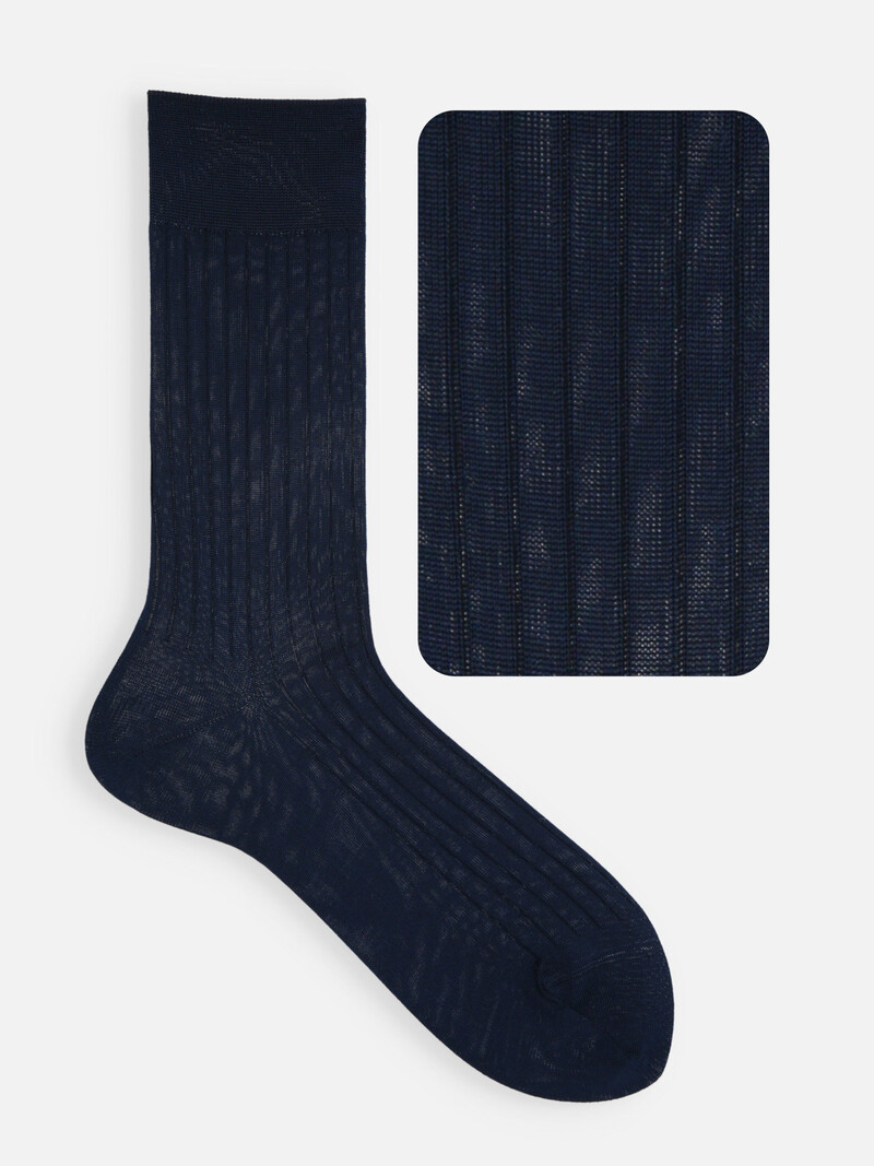 100% Cotton Rib Mid-Calf Socks L