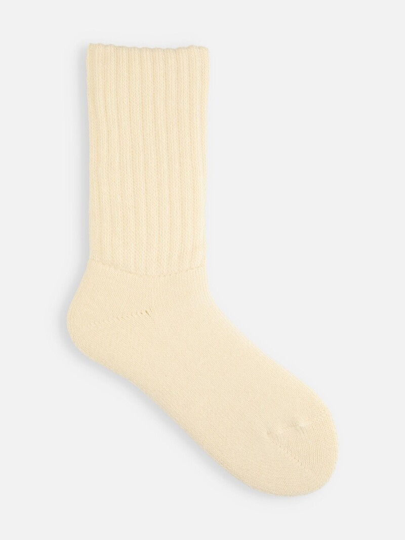 Room Socks mi-haut uni côtelé S