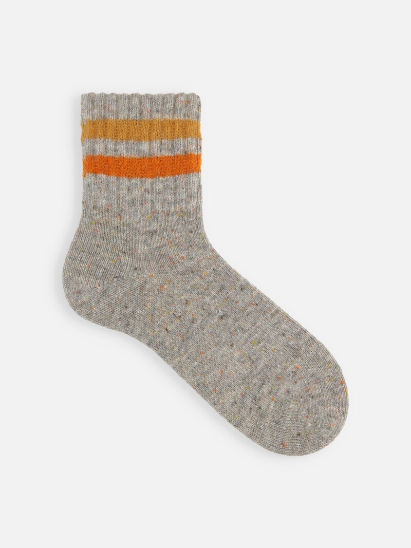 Merino Wool Tennis Ribed Low Crew Socks