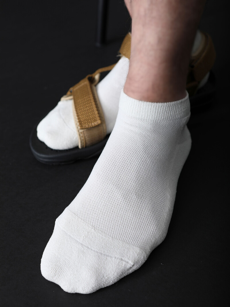 Washi Plain Crepe Short Socks M