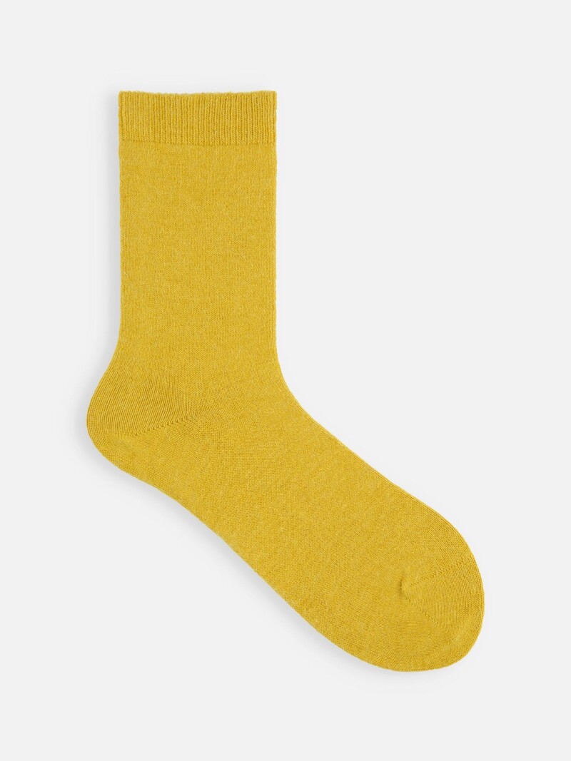 Chaussettes homme en laine mérinos côtelées - Marron Désert | Doré Doré