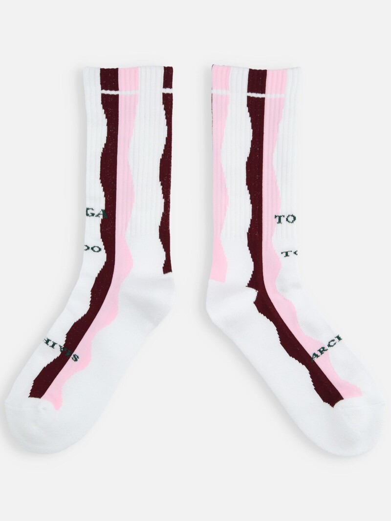 Toga Collab Wave Stripe Crew Socks M