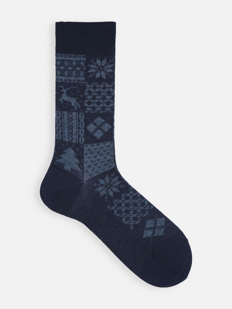 Merino Wool Scandinavian Christmas Socks