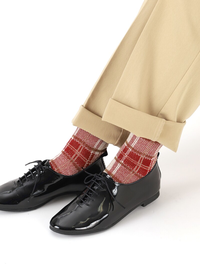 Funkelnde Crew-Socken mit Tartan-Karomuster