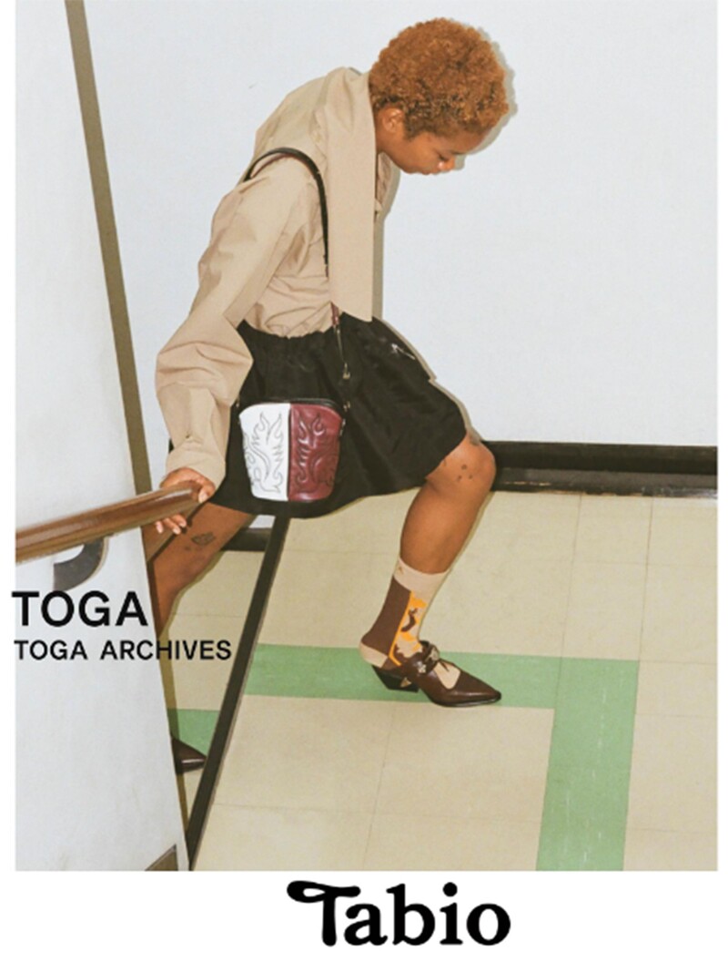 Toga Collab Flower Panel Crew Socken S