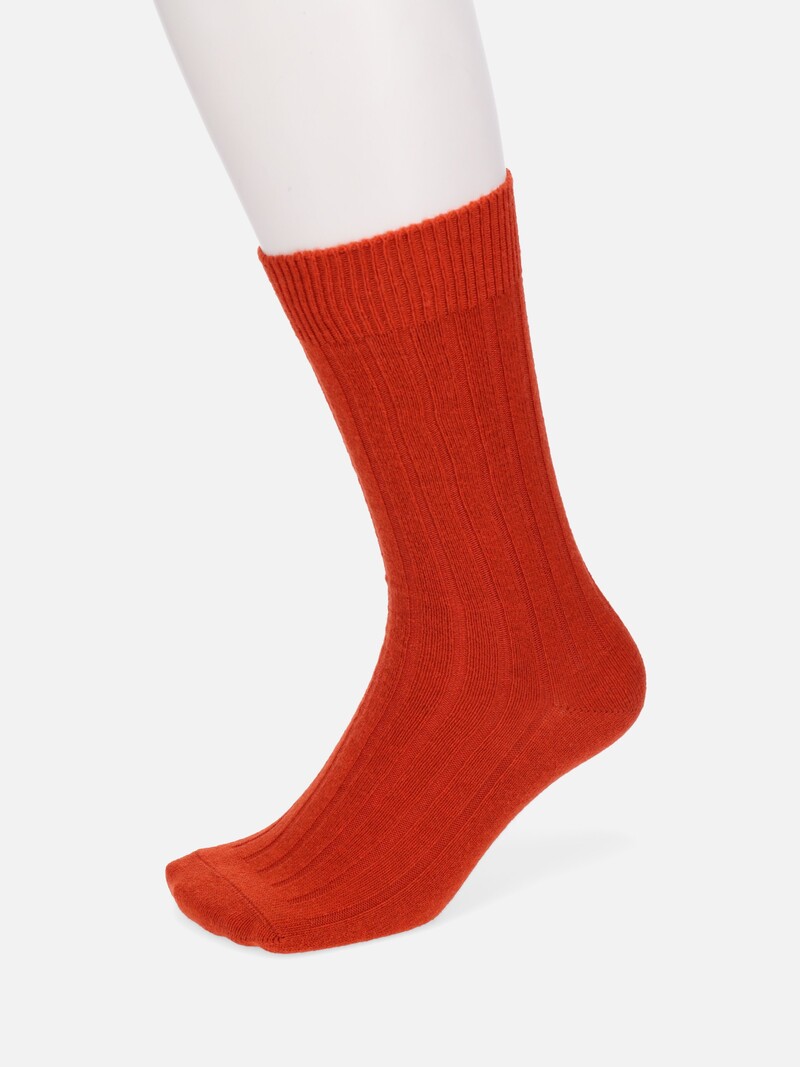 Gerippte Socken aus Premium-Merinowolle L