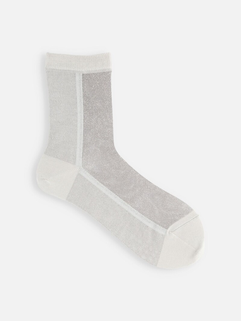 Sparkly Panel tweekleurige lage ronde sokken