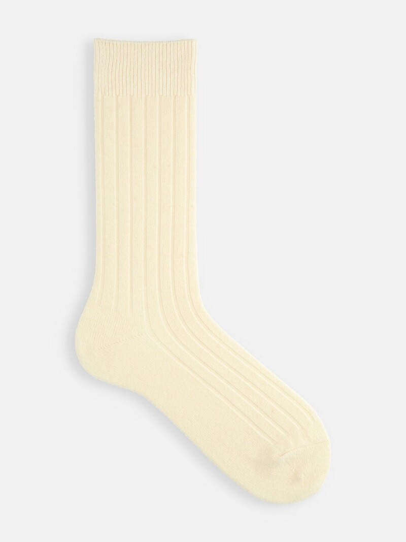 Gerippte Socken aus Premium-Merinowolle L