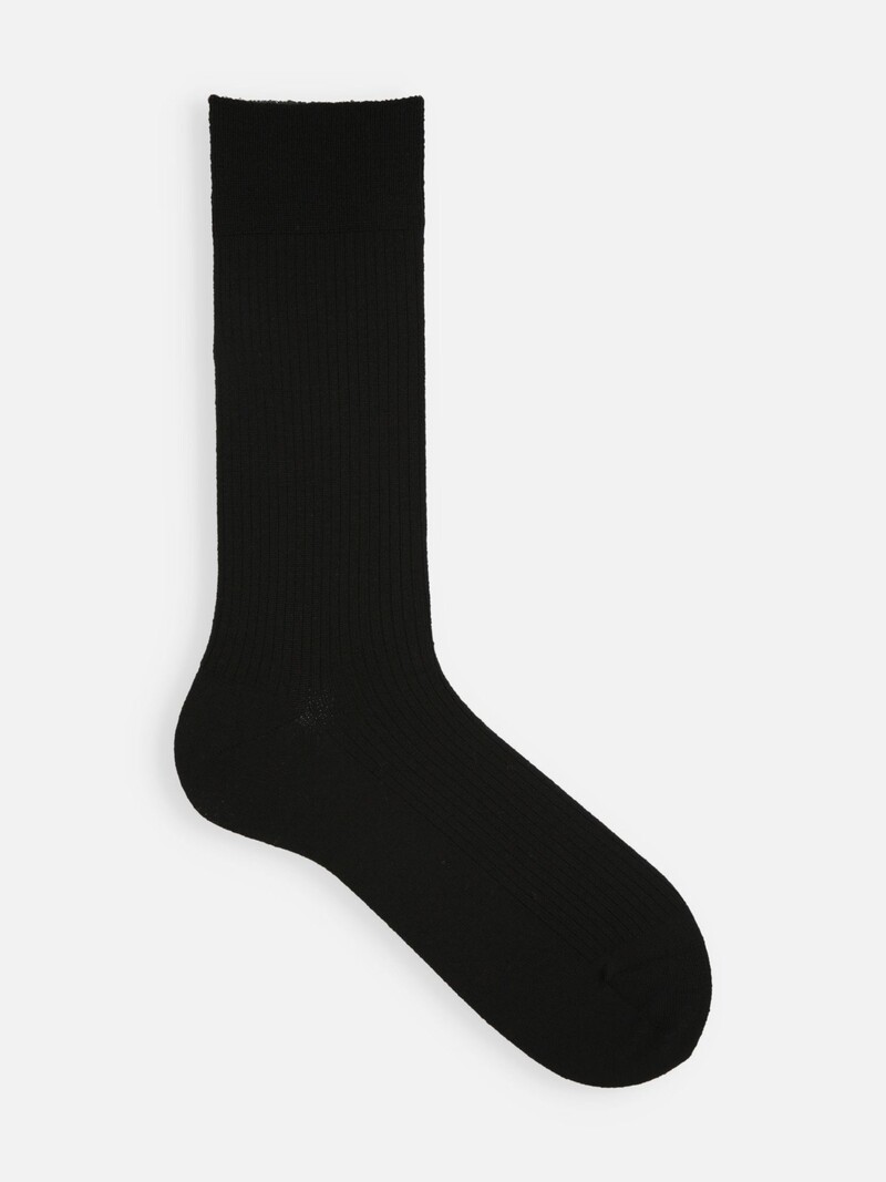 Anti-Pilling Wool Rib Mid-Calf Socks