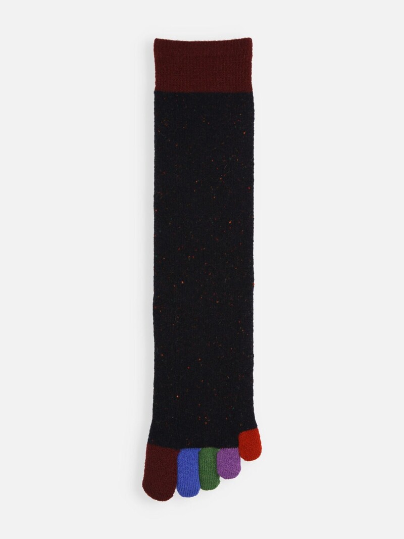 Chaussettes hautes en mérinos multicolor