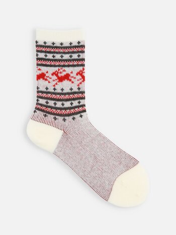 Chaussette haute laine Mérinos côtes 6x2 M - TABIO E-SHOP Paris