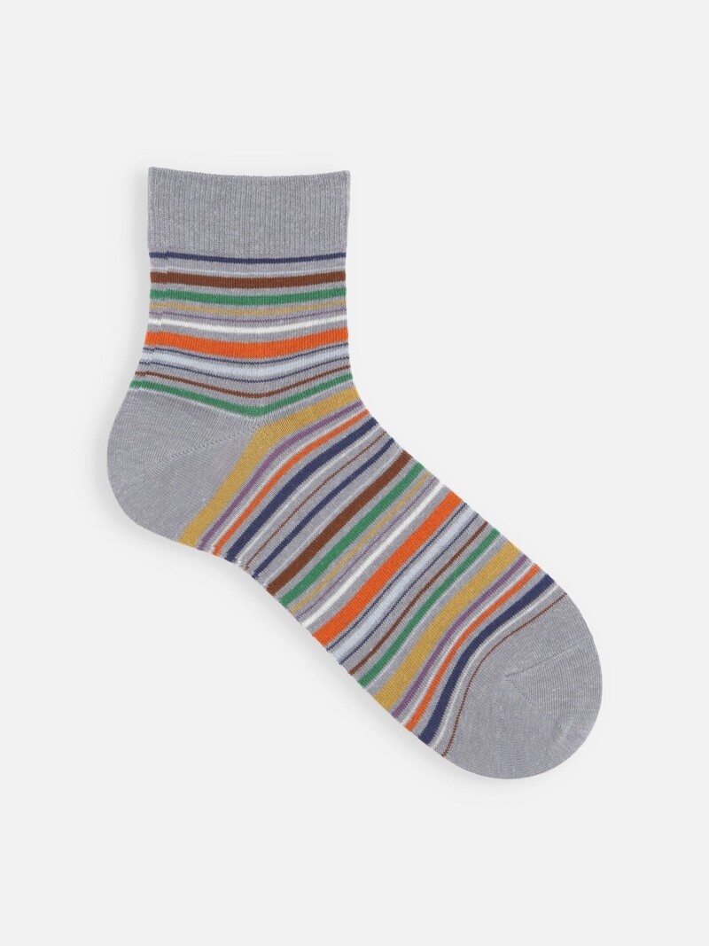 Korte sokken met meerdere strepen M