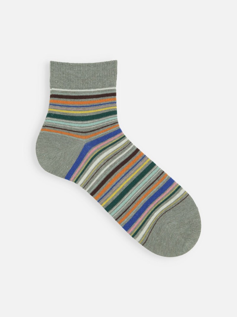 Korte sokken met meerdere strepen M