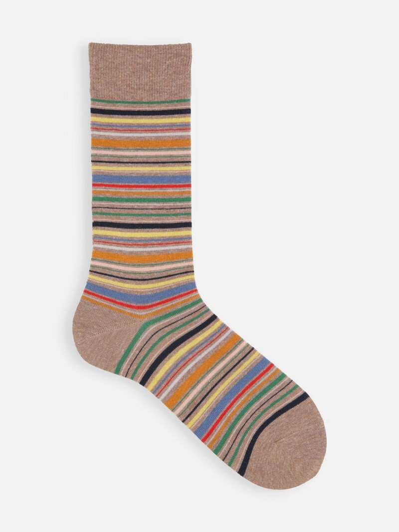 Multi-Stripe Crew Socks M